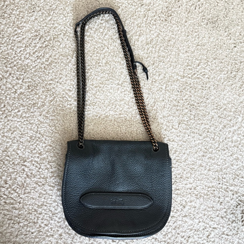Coach Shadow Crossbody in Black Pebbled Leather